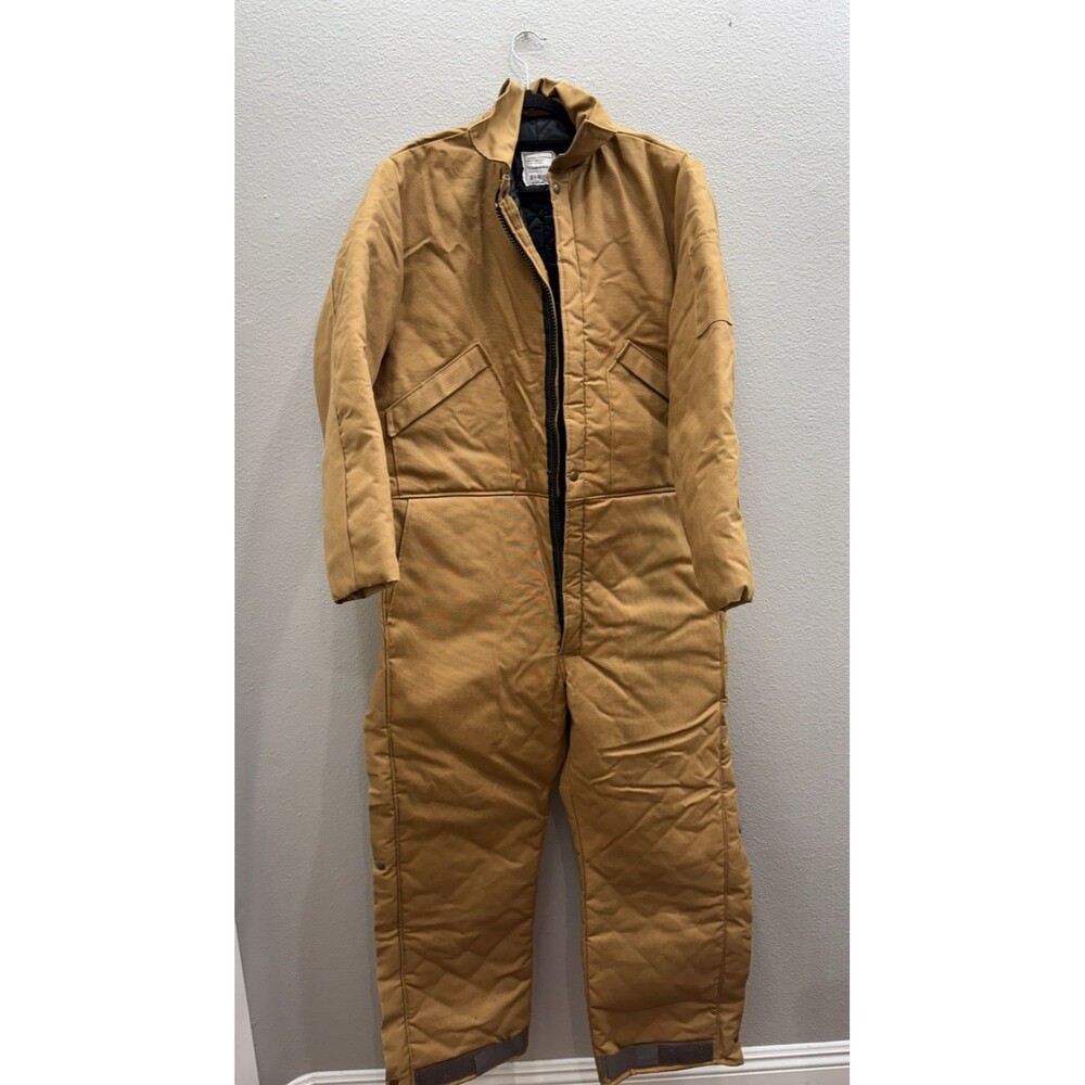 Dakota Outerwear Coverall Size Large Tan Regular Insulated Warm Winter Work Wear